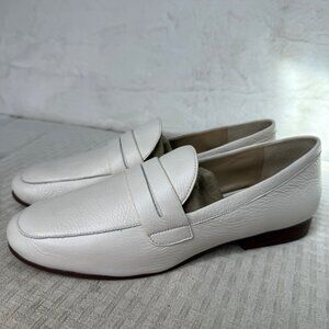 Enzo Angiolini White Leather Loafers Mens Size 10M Slip-On Dress Shoes